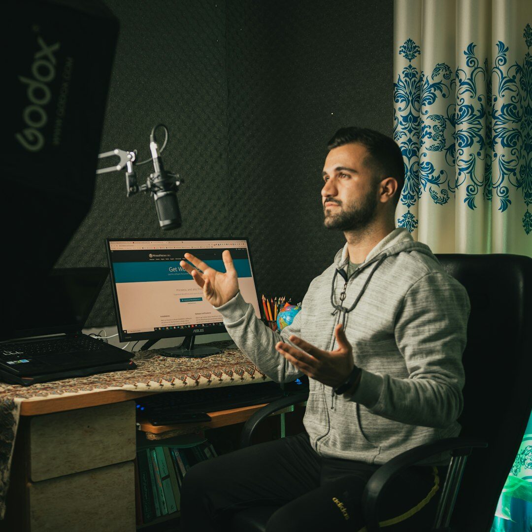 Professional broadcast director portrait