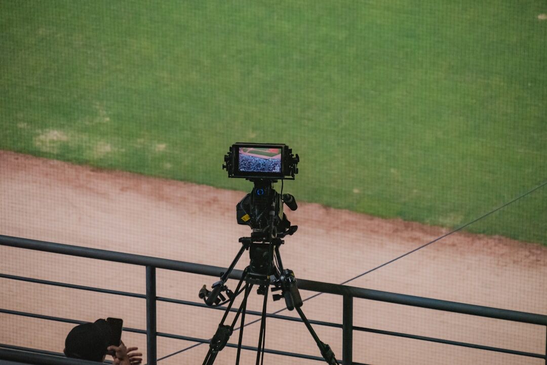 On-air reporter delivering structured live report from a broadcast field location